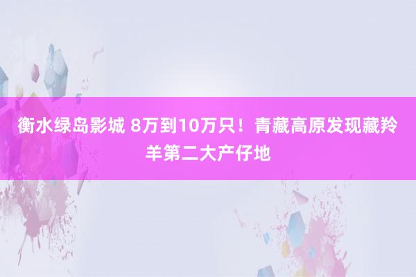 衡水绿岛影城 8万到10万只!青藏高原发现藏羚羊第二大产仔地