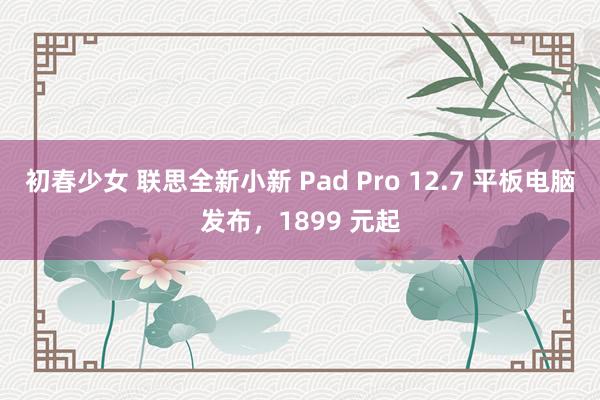 初春少女 联思全新小新 Pad Pro 12.7 平板电脑发布,1899 元起