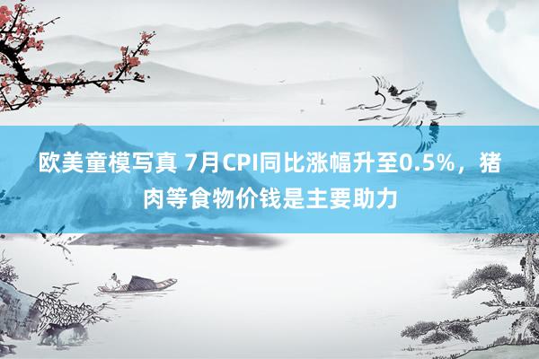欧美童模写真 7月CPI同比涨幅升至0.5%,猪肉等食物价钱是主要助力