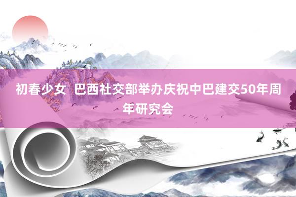 初春少女 巴西社交部举办庆祝中巴建交50年周年研究会