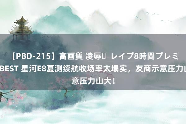 【PBD-215】高画質 凌辱・レイプ8時間プレミアムBEST 星河E8夏测续航收场率太塌实,友商示意压力山大!