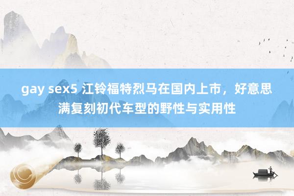 gay sex5 江铃福特烈马在国内上市,好意思满复刻初代车型的野性与实用性