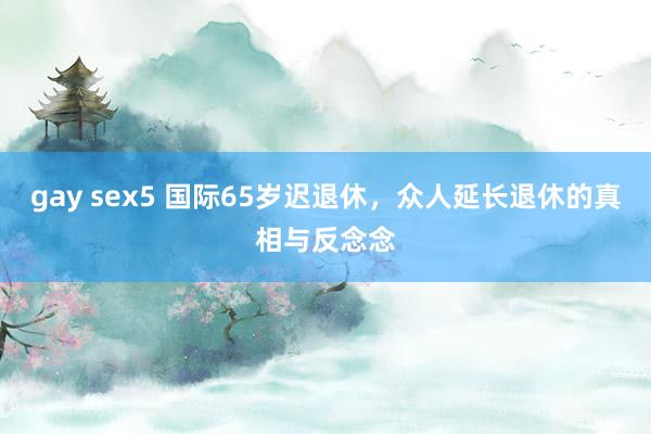 gay sex5 国际65岁迟退休,众人延长退休的真相与反念念